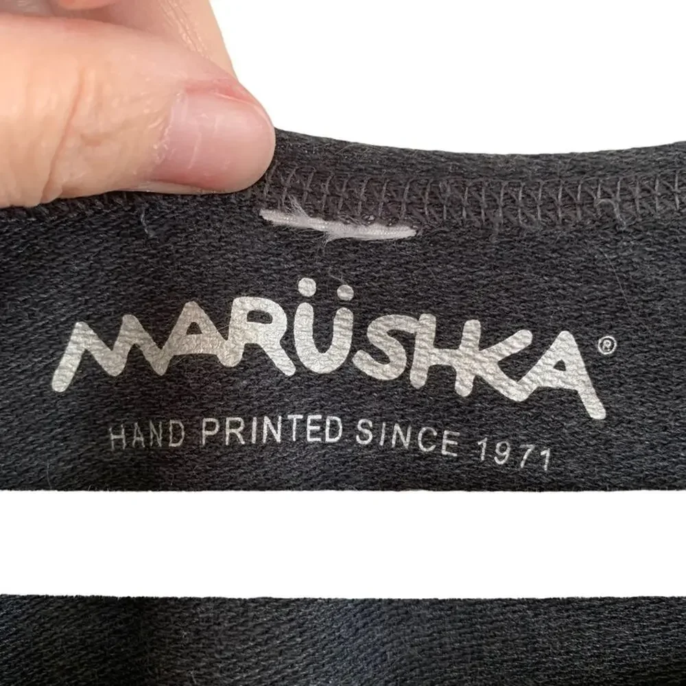 Marushka Charcoal Notch Neck Twiggy Graphic Hoodie Medium - Picture 6 of 7